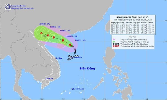 Cập nhật tin bão khẩn cấp - Cơn bão số 2