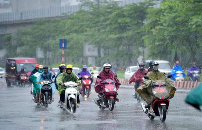 Biển Đông xuất hiện vùng áp thấp gây mưa dông