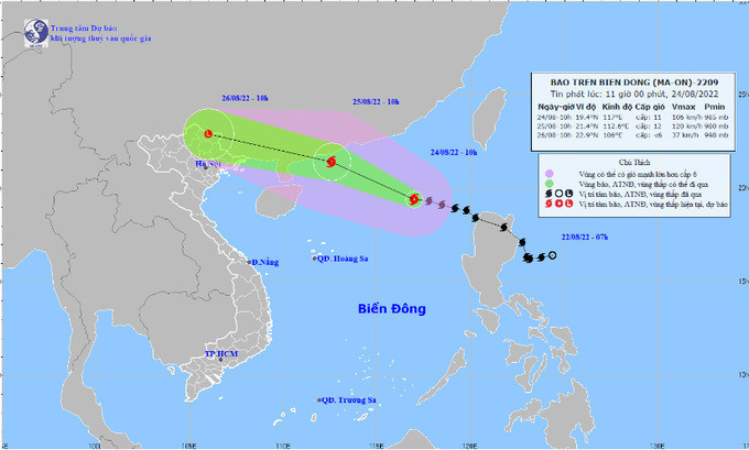 Cập nhật thông tin về cơn bão số 3 (Ma-on)