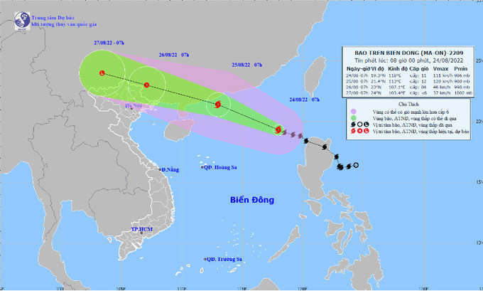 Tin bão trên Biển Đông: Cơn bão số 3 (Ma-on) mạnh lên cấp 11, giật cấp 14
