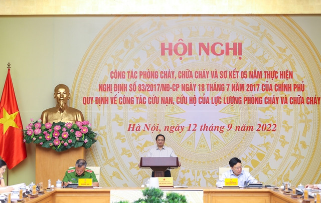 Thủ tướng Phạm Minh Chính chủ trì Hội nghị về công tác phòng cháy, chữa cháy