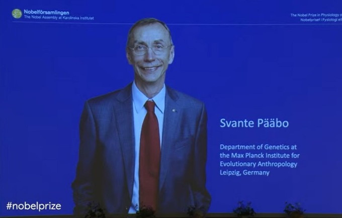 Giải Nobel Y sinh năm 2022 vinh danh nhà khoa học nghiên cứu về tiến hóa loài người