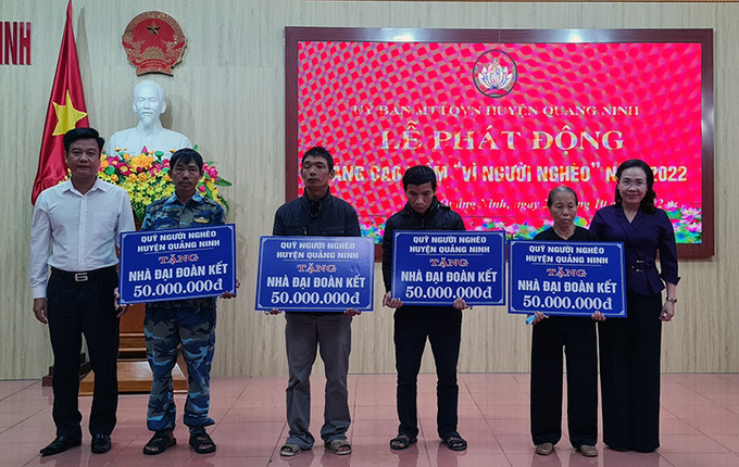 Quảng Bình phát động Tháng cao điểm "Vì người nghèo" năm 2022 tại huyện Quảng Ninh