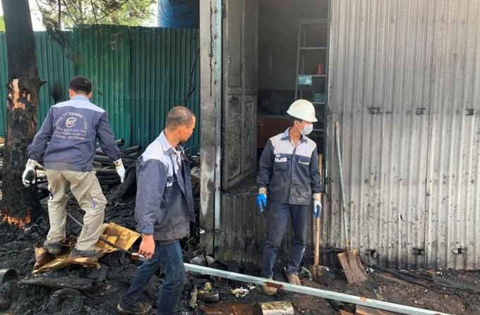 Hải Phòng xảy ra cháy lớn tại cơ sở thu mua sắt vụn