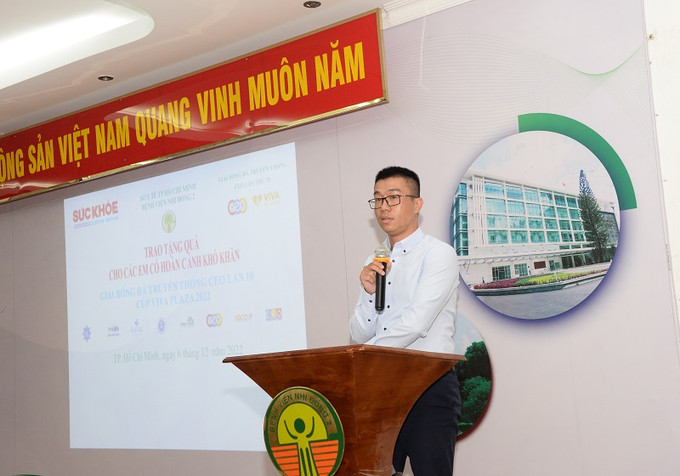 Trao tặng 100 triệu đồng viện phí cho các em nhỏ có hoàn cảnh khó khăn đang điều trị tại Bệnh viện Nhi Đồng 2