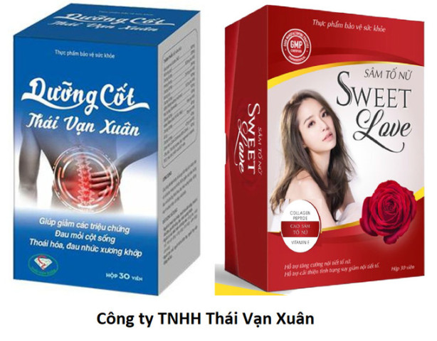 Thực phẩm bảo vệ sức khỏe Sâm Tố Nữ Sweet Love, Thực phẩm bảo vệ sức khỏe Dưỡng Cốt Thái Vạn Xuân vi phạm quảng cáo