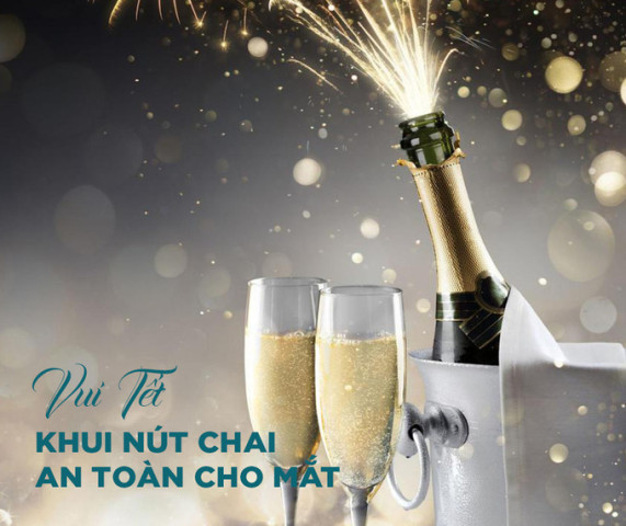 Cách khui nút chai champagne an toàn không gây hại cho mắt