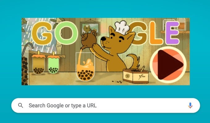 Google Doodle ngày 29/1 tôn vinh trà sữa