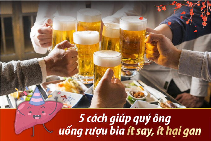 5 mẹo đơn giản giúp quý ông uống rượu bia không say