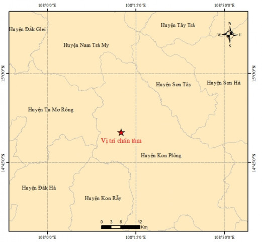Kon Tum: Liên tiếp xảy ra 2 trận động đất