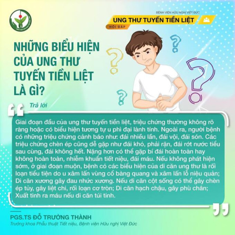 Hỏi - đáp về bệnh lý ung thư tuyến tiền liệt
