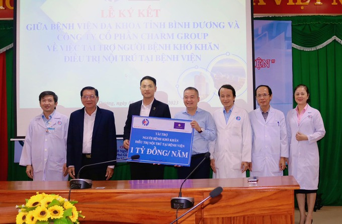 Charm Group tài trợ cho người bệnh có hoàn cảnh khó khăn tại Bệnh viện Đa khoa tỉnh Bình Dương