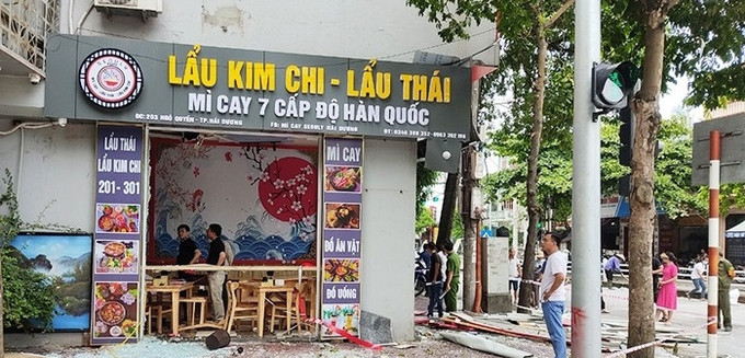 Hải Dương: Nổ bình gas ở quán ăn trên đường Ngô Quyền