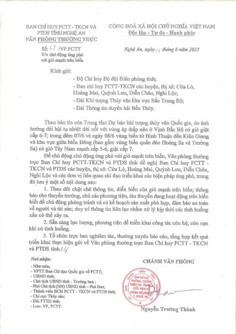 Nghệ An khuyến cáo tàu thuyền chủ động ứng phó với gió mạnh trên biển