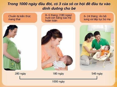 Chế độ dinh dưỡng cho trẻ trong 1.000 ngày đầu đời như thế nào?