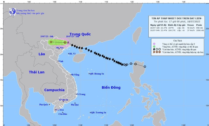 Cập nhật tình hình cơn bão số 1 năm 2023: Suy yếu thành áp thấp nhiệt đới