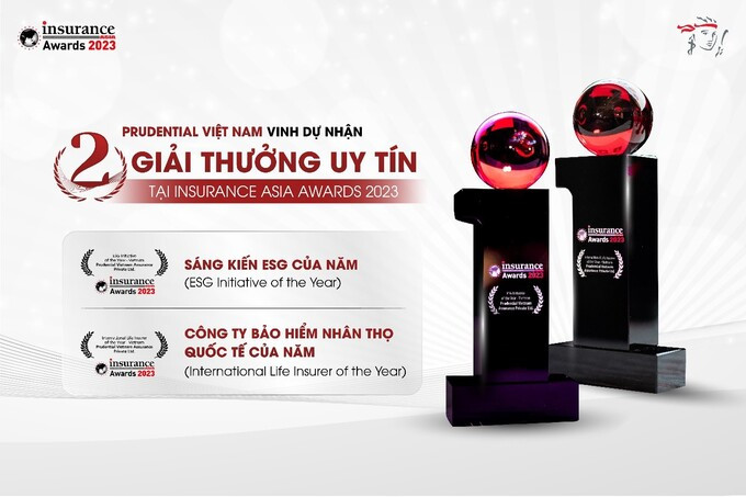 Prudential Việt Nam chinh phục giải thưởng kép tại giải Insurance Asia Awards 2023