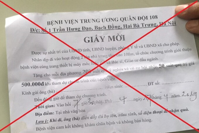 Bệnh viện Trung ương Quân đội 108 cảnh báo thủ đoạn mạo danh để lừa đảo