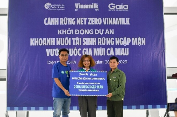 Vinamilk đẩy mạnh hình thành các “Cánh rừng Net Zero” với dự án tái sinh 25ha rừng ngập mặn tại Vườn Quốc gia Mũi Cà Mau