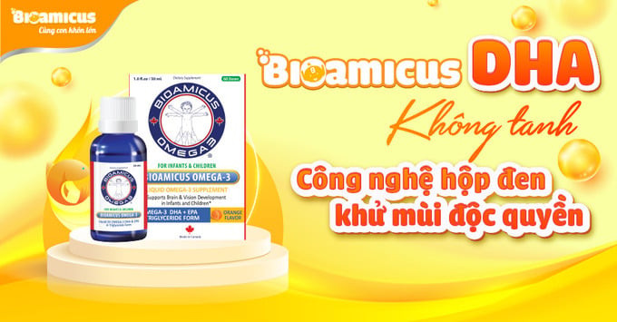 Bioamicus DHA không tanh - Công nghệ hộp đen khử mùi độc quyền