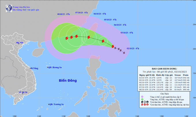 Chủ động ứng phó với bão KOINU ở vùng biển phía Đông Bắc của Philippine