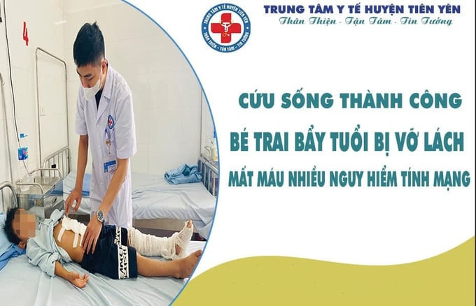Quảng Ninh: Trung tâm Y tế huyện Tiên Yên cứu sống bé trai 7 tuổi bị vỡ lách, mất máu nhiều nguy hiểm tính mạng