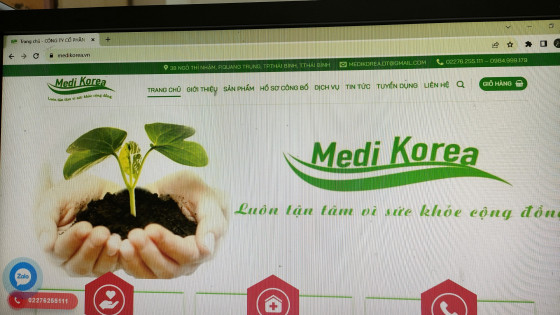Thái Bình xử phạt 30 triệu đồng đối với Công ty Cổ phần dược phẩm MEDI KOREA vi phạm trong lĩnh vực thương mại điện tử