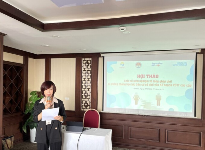 Hội thảo chia sẻ kinh nghiệm về lồng ghép giới và phòng chống bạo lực trên cơ sở giới vào kế hoạch phòng, chống thiên tai các cấp