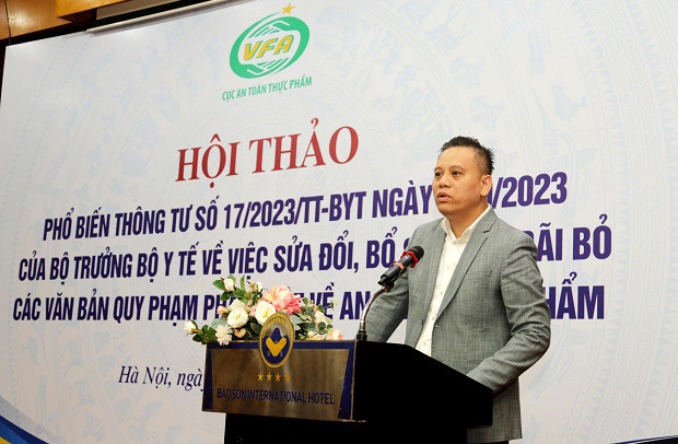 Hội thảo Phổ biến Thông tư số 17/2023/TT-BYT của Bộ Y tế sửa đổi, bổ sung, bãi bỏ các văn bản quy phạm pháp luật về an toàn thực phẩm