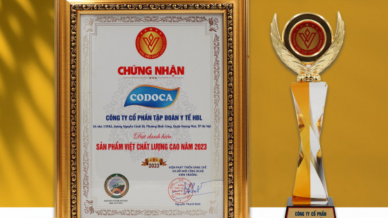 Codoca được vinh danh top thương hiệu uy tín hàng đầu Việt Nam, sản phẩm Việt chất lượng cao năm 2023