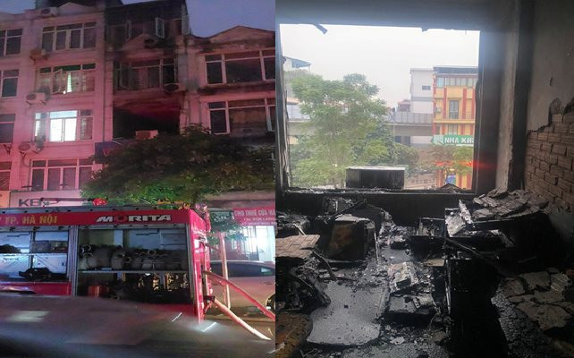 Hà Nội xảy ra cháy tại nhà dân, 2 người mắc kẹt trong tầng 4 đám cháy được ứng cứu, thoát hiểm an toàn
