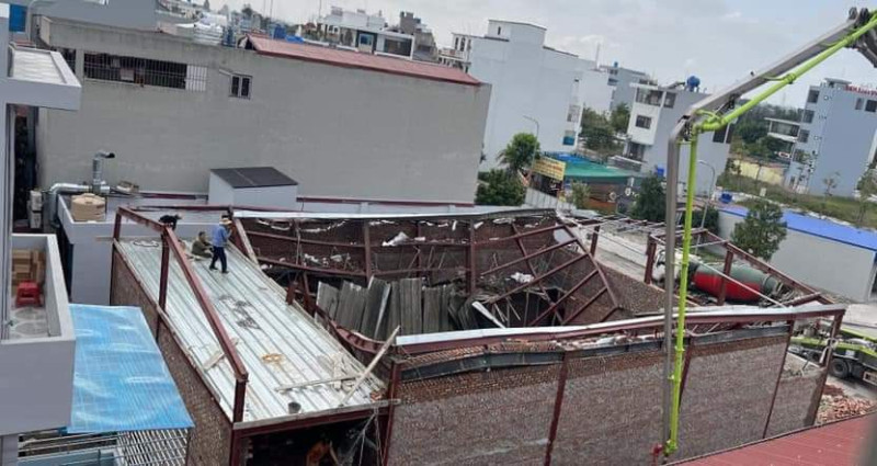 Thái Bình thông tin chính thức vụ sập mái nhà đang thi công khiến nhiều người bị thương
