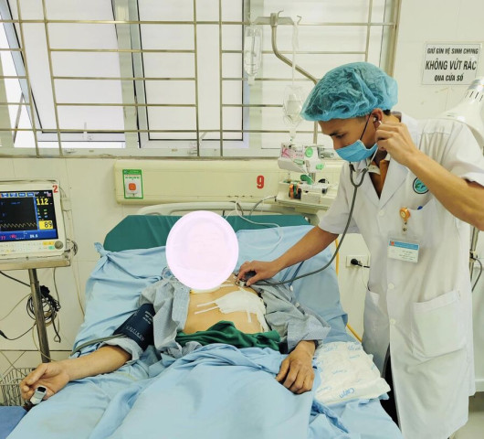 Quảng Ninh: Phẫu thuật cấp cứu cho bệnh nhân có vết thương thấu ngực trái, thấu tim ở vị trí tâm thất trái