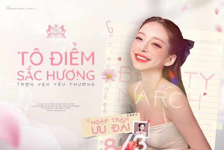 AD International Clinic mang đến hàng ngàn quà tặng ưu đãi cho phái đẹp nhân ngày 8/3