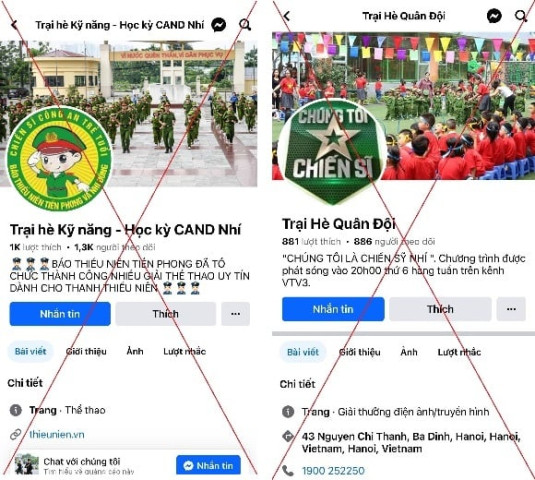 Công an TP. Hà Nội khuyến cáo cảnh giác khi đăng ký tham gia Trại hè Công an nhân dân, Quân đội nhân dân trên mạng xã hội