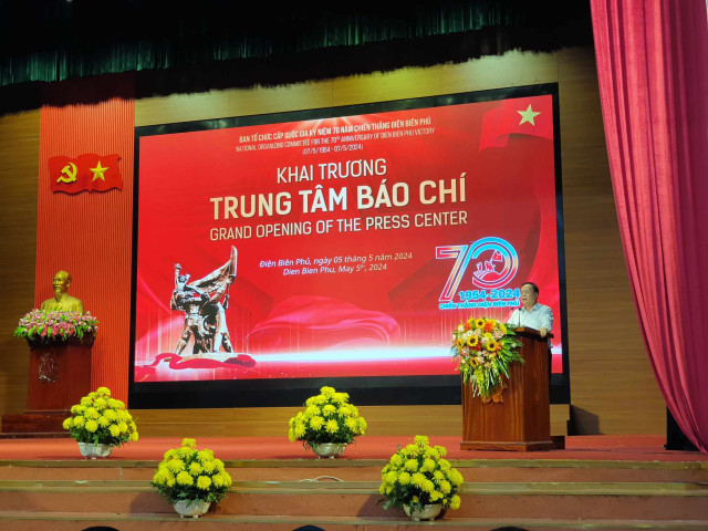 Khai trương Trung tâm Báo chí Lễ Kỷ niệm 70 năm Chiến thắng Điện Biên Phủ