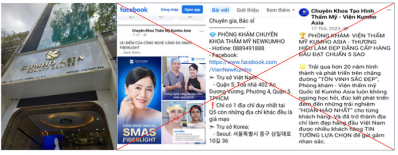 TP. Hồ Chí Minh: Phòng khám “Chuyên khoa Thẩm mỹ Kumoho Asia” tại Quận 5 vi phạm các quy định pháp luật