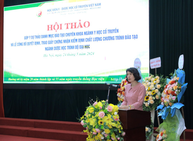 Đại diện Bộ Y tế tham dự hội thảo góp ý “Dự thảo danh mục đào tạo chuyên khoa ngành Y học cổ truyền”