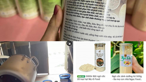 Cơ sở Nguyễn Thị Thoại sản xuất, kinh doanh các sản phẩm bột ngũ cốc không rõ nguồn gốc, tiềm ẩn nguy cơ ảnh hưởng đến sức khỏe người dùng