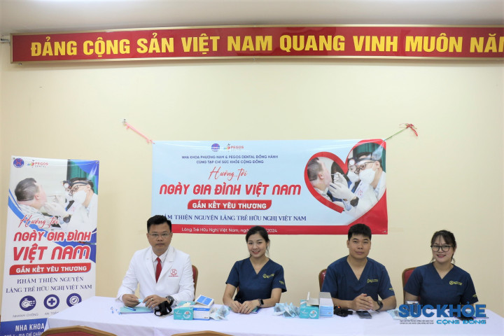Nha khoa Phương Nam và Pegos Dental thăm khám răng miệng cho các cựu chiến binh và các trẻ em tại Làng Hữu nghị Việt Nam