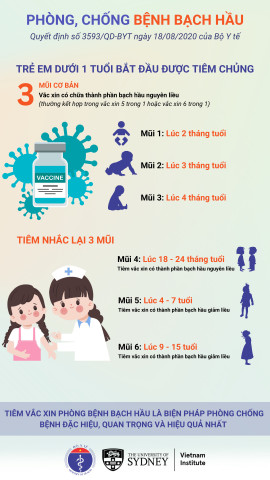 Infographic: Phòng chống bệnh bạch hầu