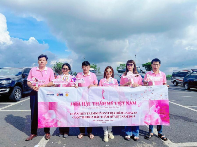 Ban Tổ chức cuộc thi "Hoa hậu Thẩm mỹ Việt Nam" 2024 khảo sát tại tỉnh Bình Thuận để chuẩn bị cho các vòng thi sắp tới