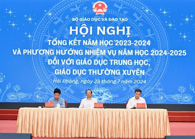 Tổng kết năm học 2023-2024 đối với giáo dục trung học, giáo dục thường xuyên