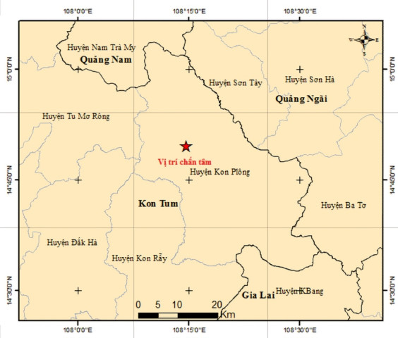 Kon Tum: Yêu cầu theo dõi, ứng phó động đất trên địa bàn huyện Kon Plông