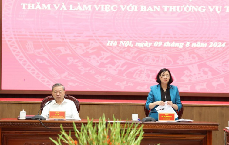 Tổng Bí thư, Chủ tịch nước Tô Lâm thăm và chủ trì buổi làm việc với Ban Thường vụ Thành ủy Hà Nội