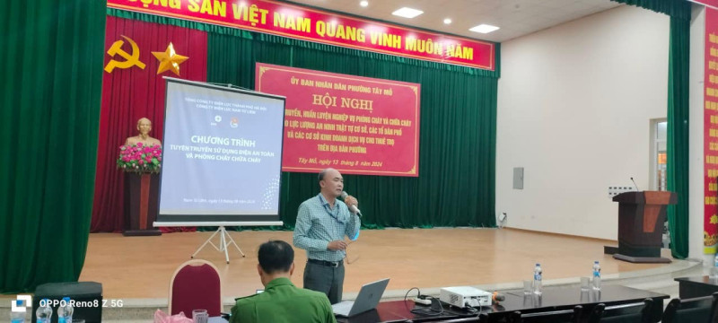 Hà Nội: Phường Tây Mỗ tổ chức tuyên truyền phổ biến pháp luật, kiến thức về sử dụng điện và phòng cháy chữa cháy