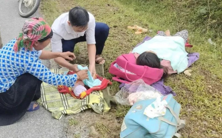 Hà Giang: Nam điều dưỡng giúp đỡ đẻ cho sản phụ đẻ rơi con trên đường đến viện
