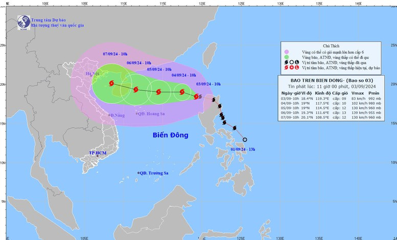Thủ tướng Chính phủ chỉ đạo khẩn trương ứng phó bão số 3