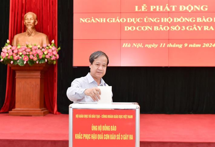 Lễ phát động ngành Giáo dục ủng hộ đồng bào bị thiệt hại do bão số 3