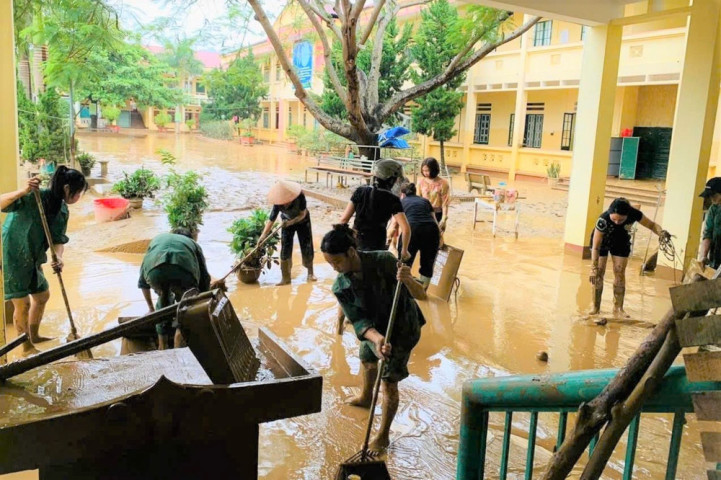 Lào Cai: Khắc phục hậu quả của cơn bão số 3 và mưa lũ sau bão đối với các cơ sở giáo dục